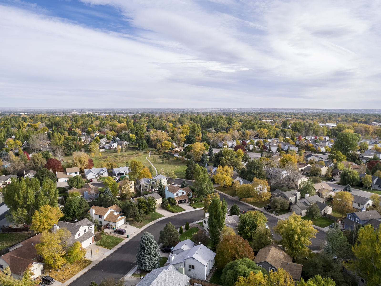 aerial view of millcreek and other erie spotlight communities